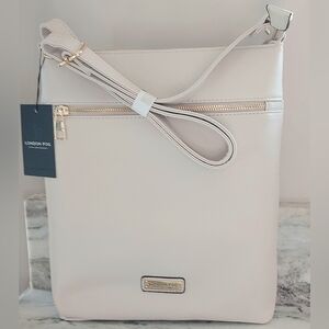 London Fog Elegant Cream Crossbody Bag Retail $78.00 NWT
